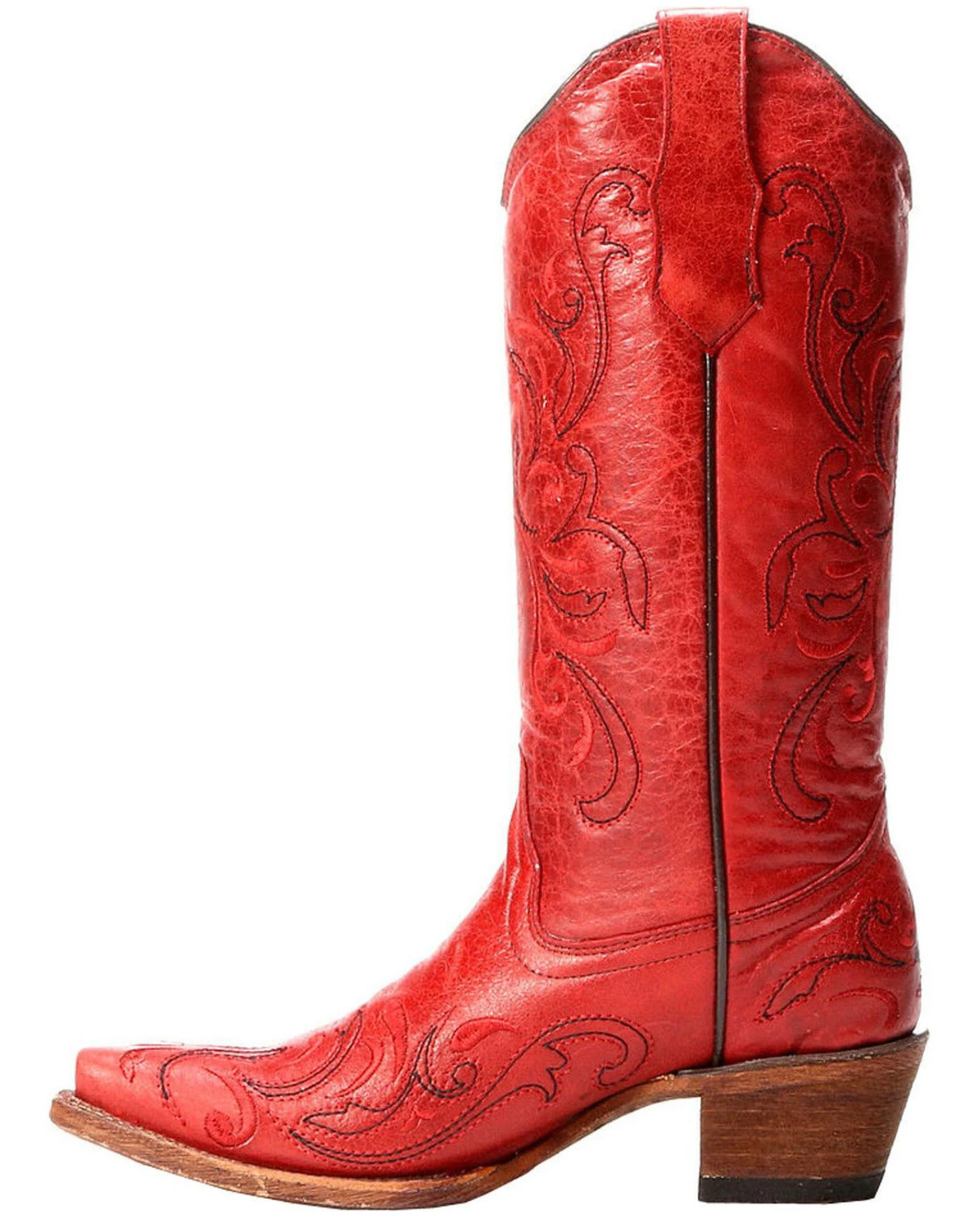 Circle G Women's Leather Western Boots - Snip Toe - Image 5