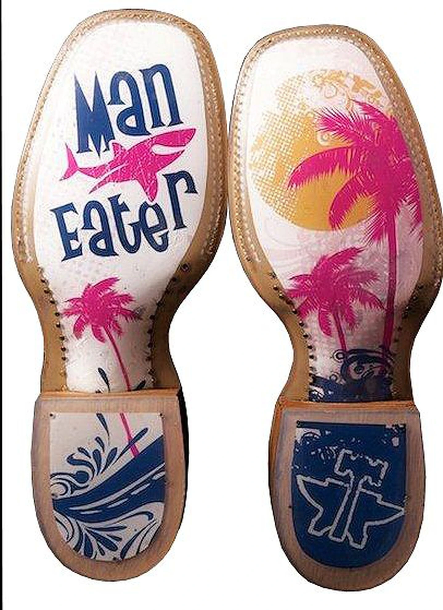 Tin Haul Women's Man Eater Shark Western Boots - Square Toe - Image 4