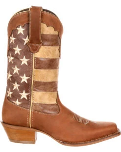 Durango Women's Distressed Flag Western Boots - Square Toe