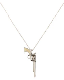 Silver Legends Women's Long Barrel Pistol Necklace