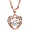 Montana Silversmiths Women's Let's Dance A Little Rose Gold Heart Necklace