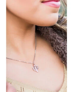 Montana Silversmiths Women's Desert Darling Rose Cactus Pendant Necklace