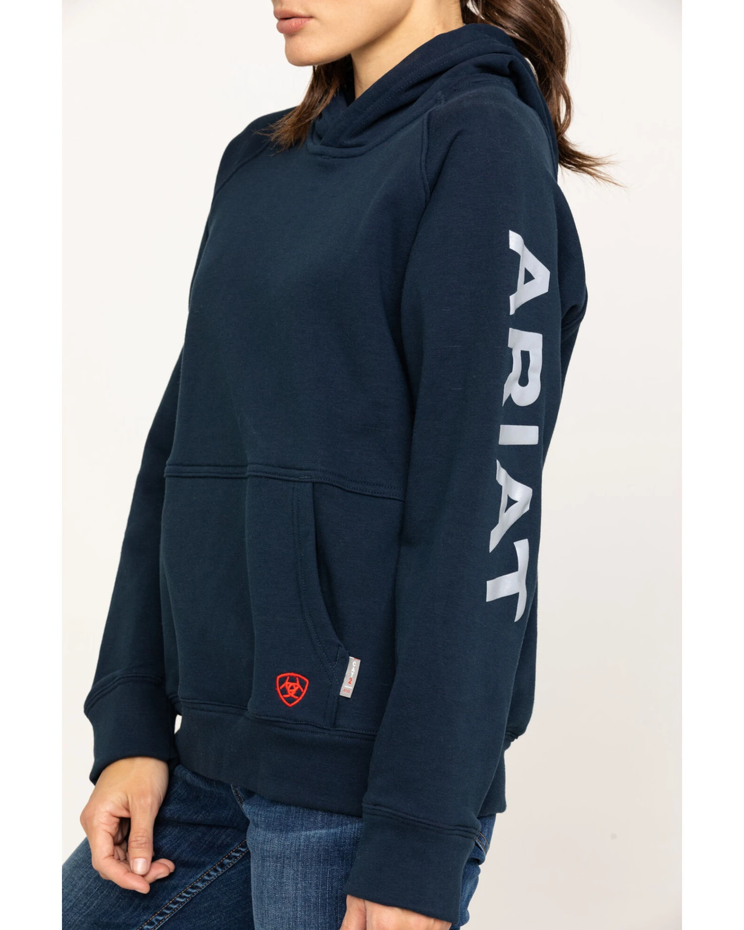 Ariat Women's FR Primo Fleece Logo Hooded Sweatshirt - Image 3