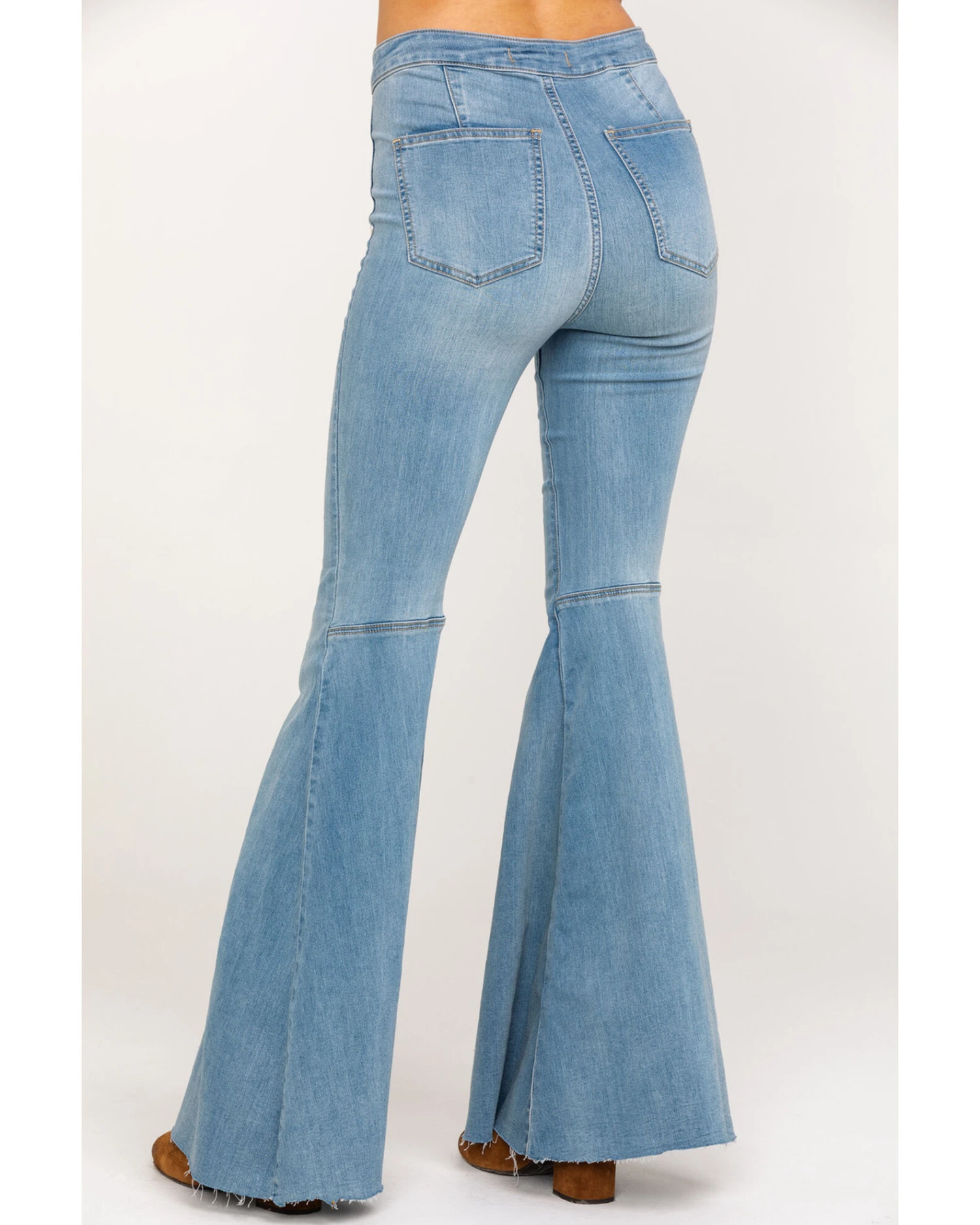 Free People Women's Light Wash High Rise Just Float On Flare Jeans - Image 3