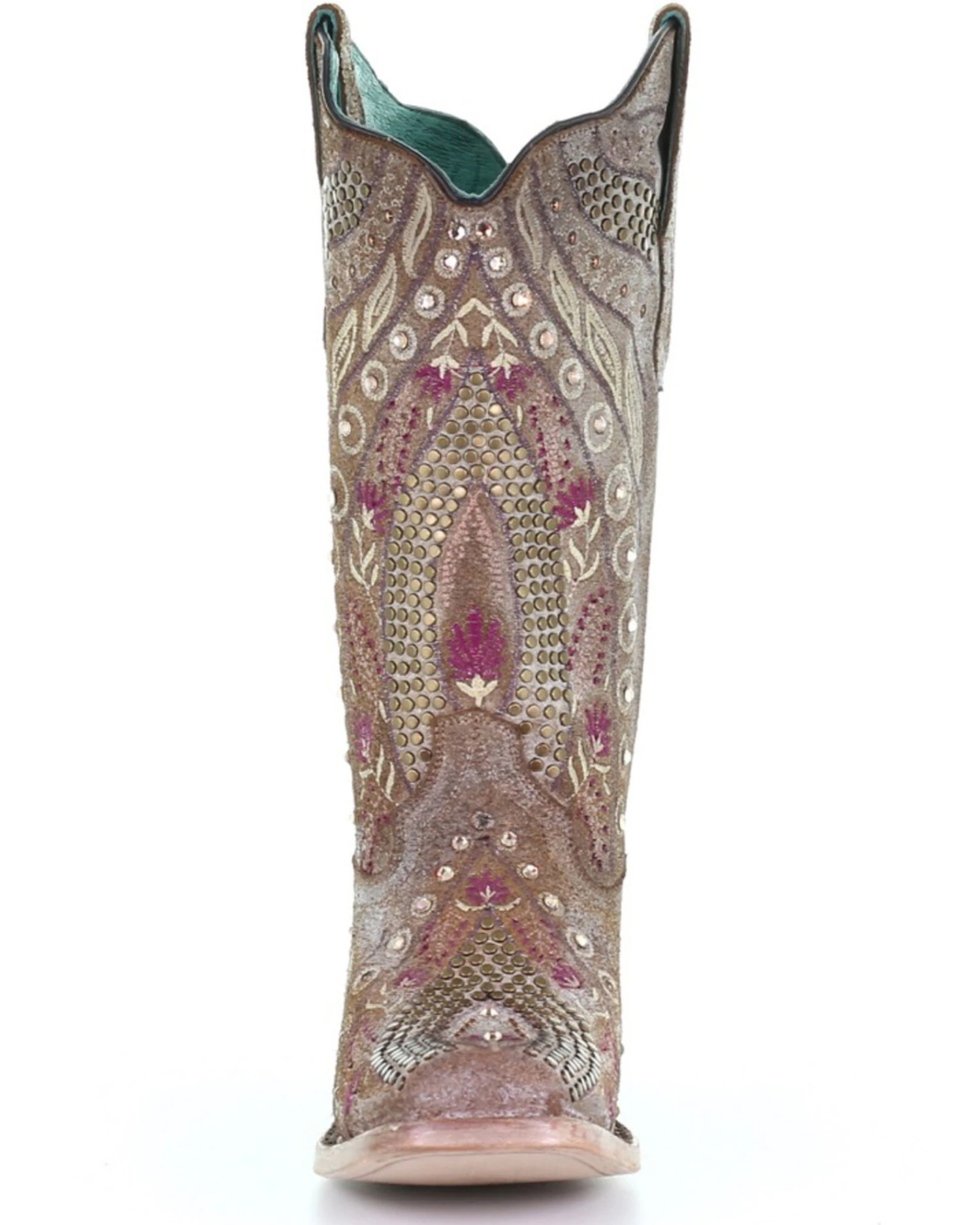 Corral Women's Flowered Embroidery Western Boots - Square Toe - Image 4