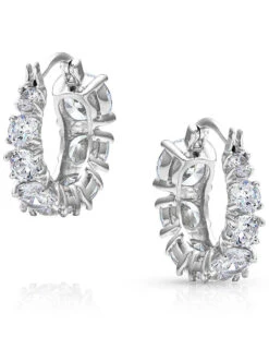 Montana Silversmiths Women's Sliding Brilliance Hoop Earrings