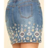 Stetson Women's Denim Southwestern Embroidered Mini Skirt