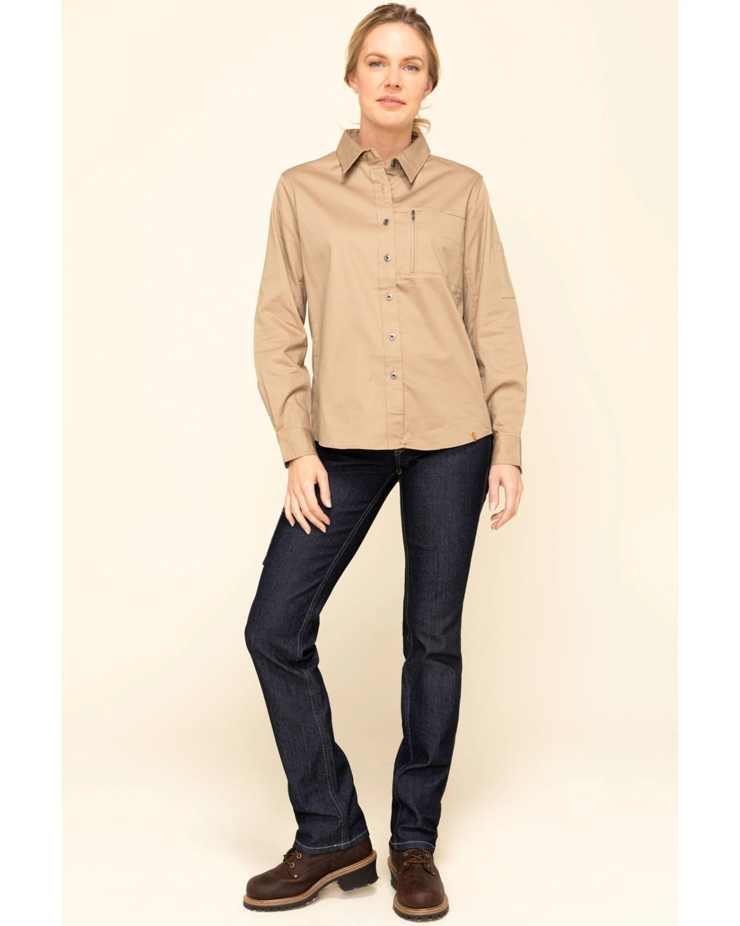 Ariat Women's Rebar Mid Rise Durastretch Raven Rinse Work Straight Jeanss - Image 6