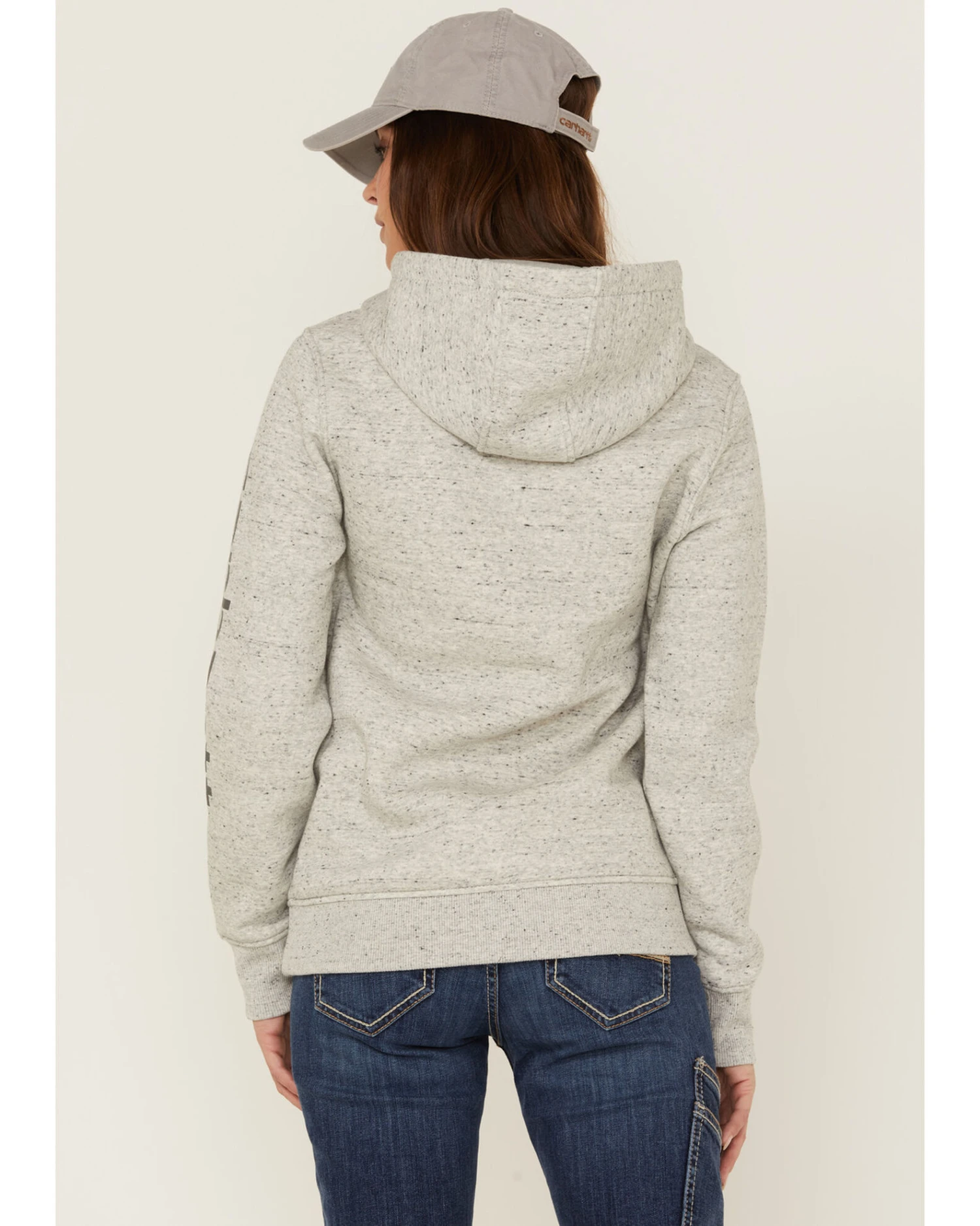 Carhartt Women's Clarksburg Sleeve Logo Hooded Sweatshirt - Image 4