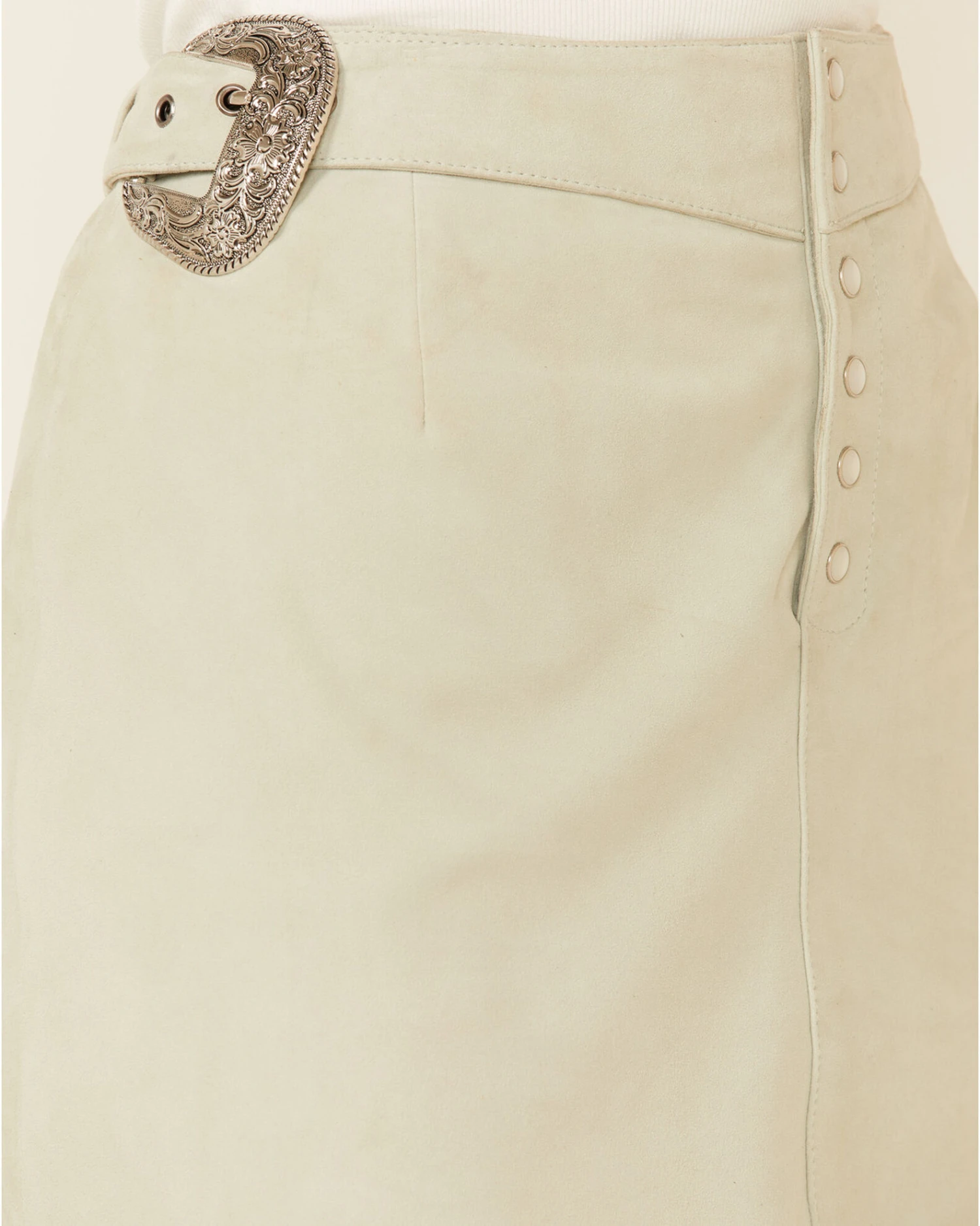 Double D Ranch Women's Dee Belted Fringe Leather Skirt - Image 2