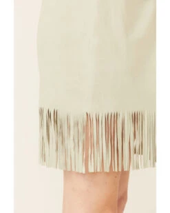 Double D Ranch Women's Dee Belted Fringe Leather Skirt