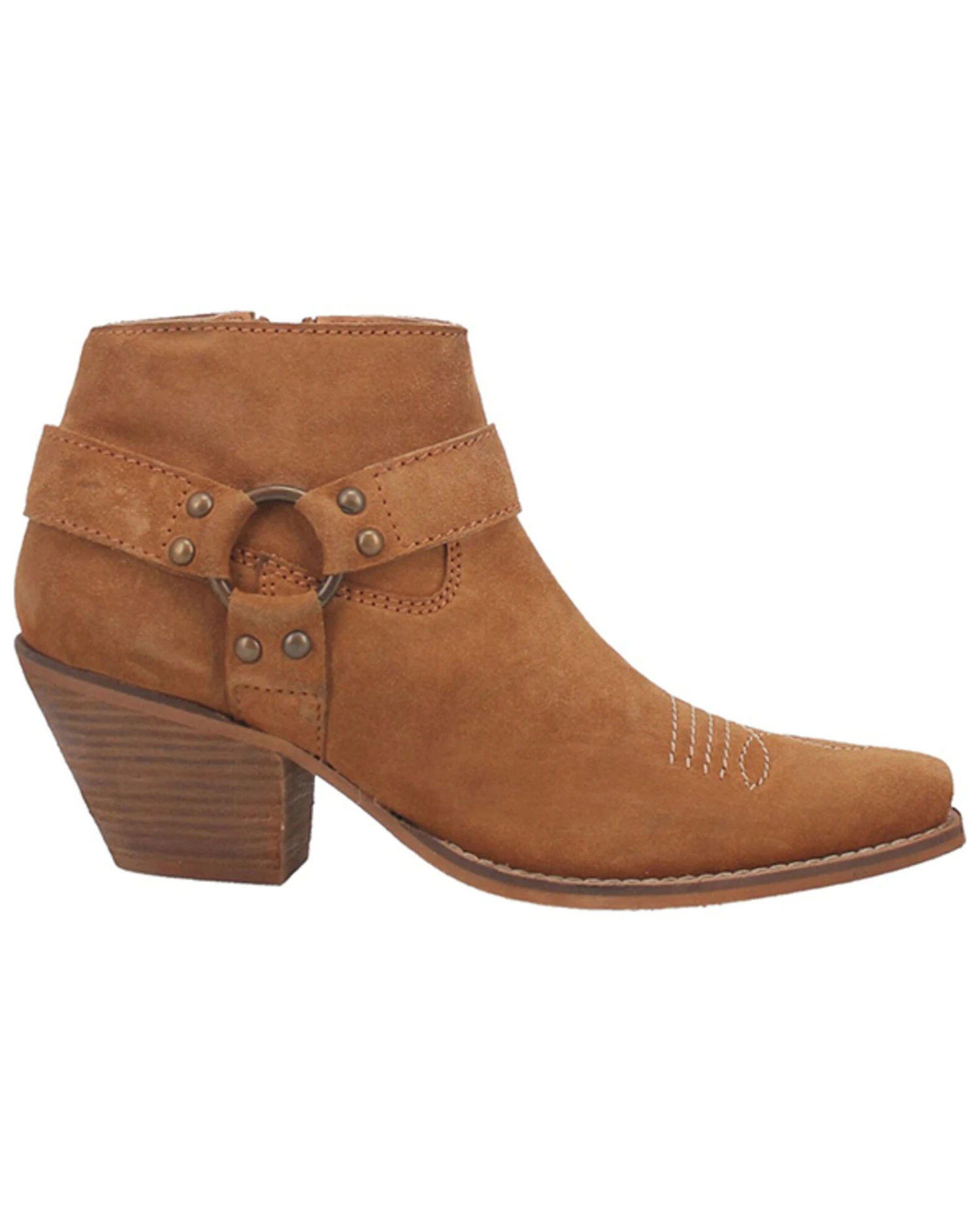 Dingo Women's Buckskin Western Fashion Booties - Snip Toe