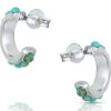Montana Silversmiths Women's Studded In Turquoise Mini Hoop Earrings