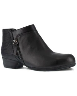 Rockport Women's Black Carly Work Booties - Alloy Toe