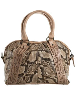 STS Ranchwear By Carroll Women's Stella Sansa Tooled Snakeskin Satchel