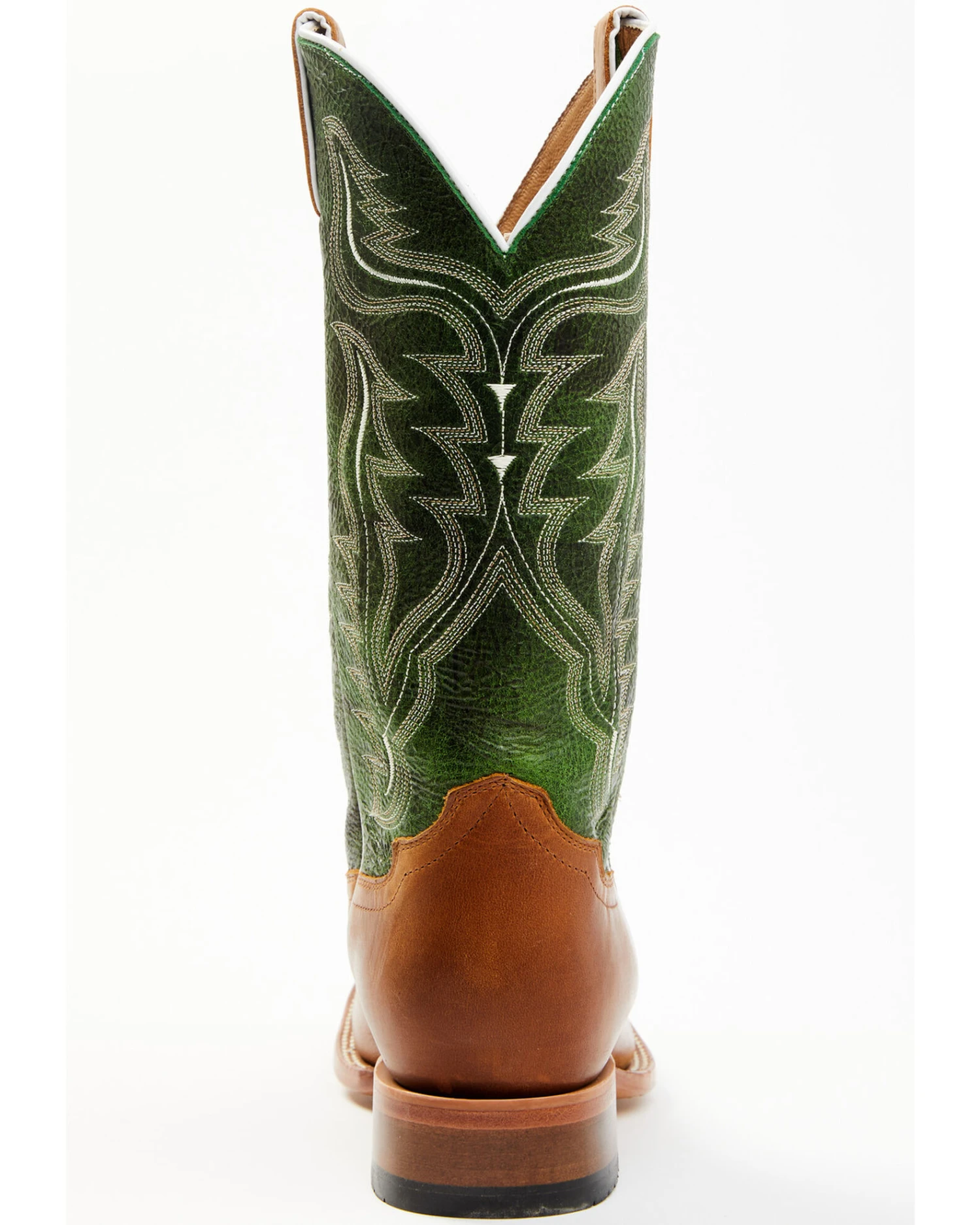Cody James Men's Peridot Green Leather Western Boots - Broad Square Toe - Image 7