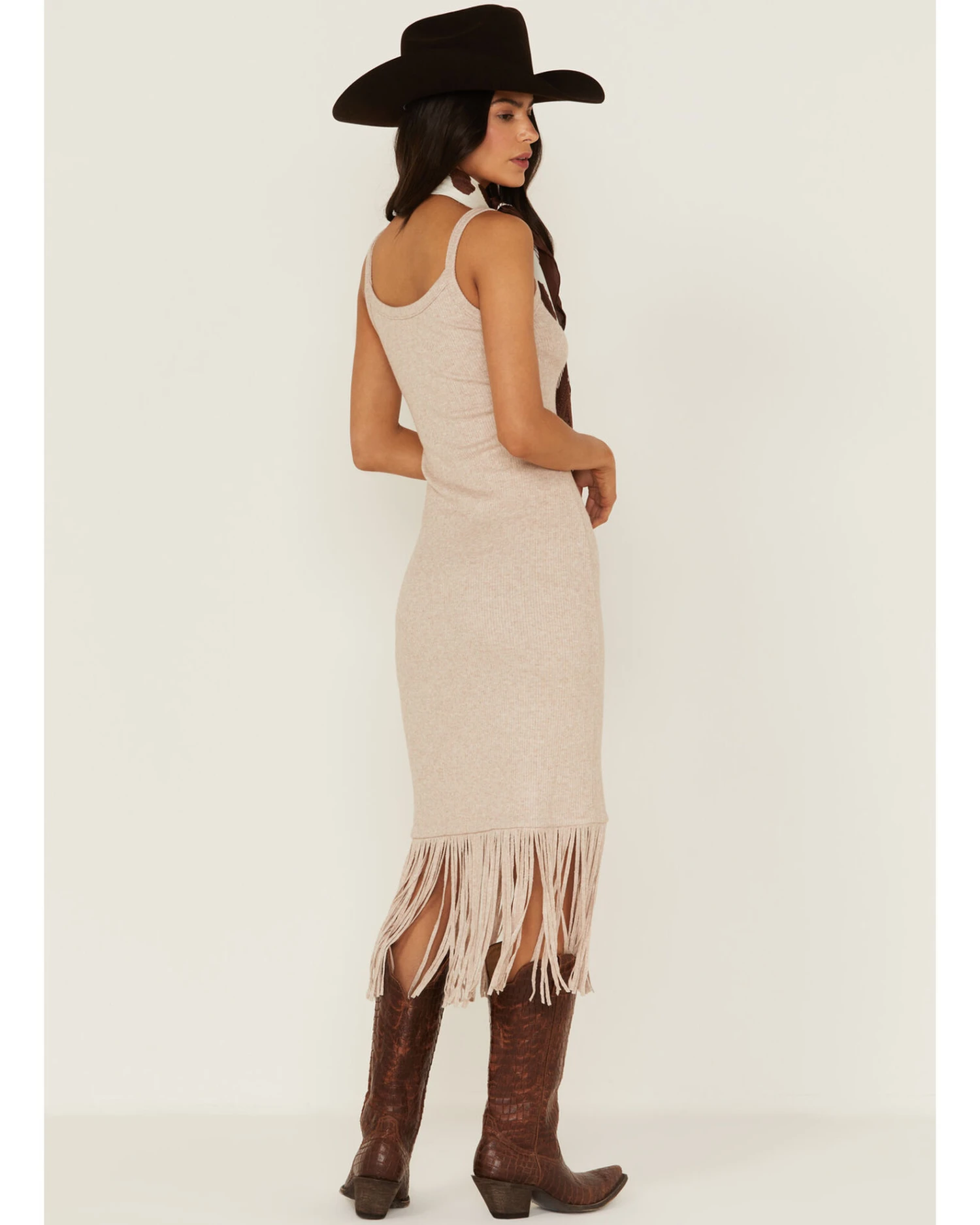 Idyllwind Women's Jewel Street Knit Fringe Dress - Image 3