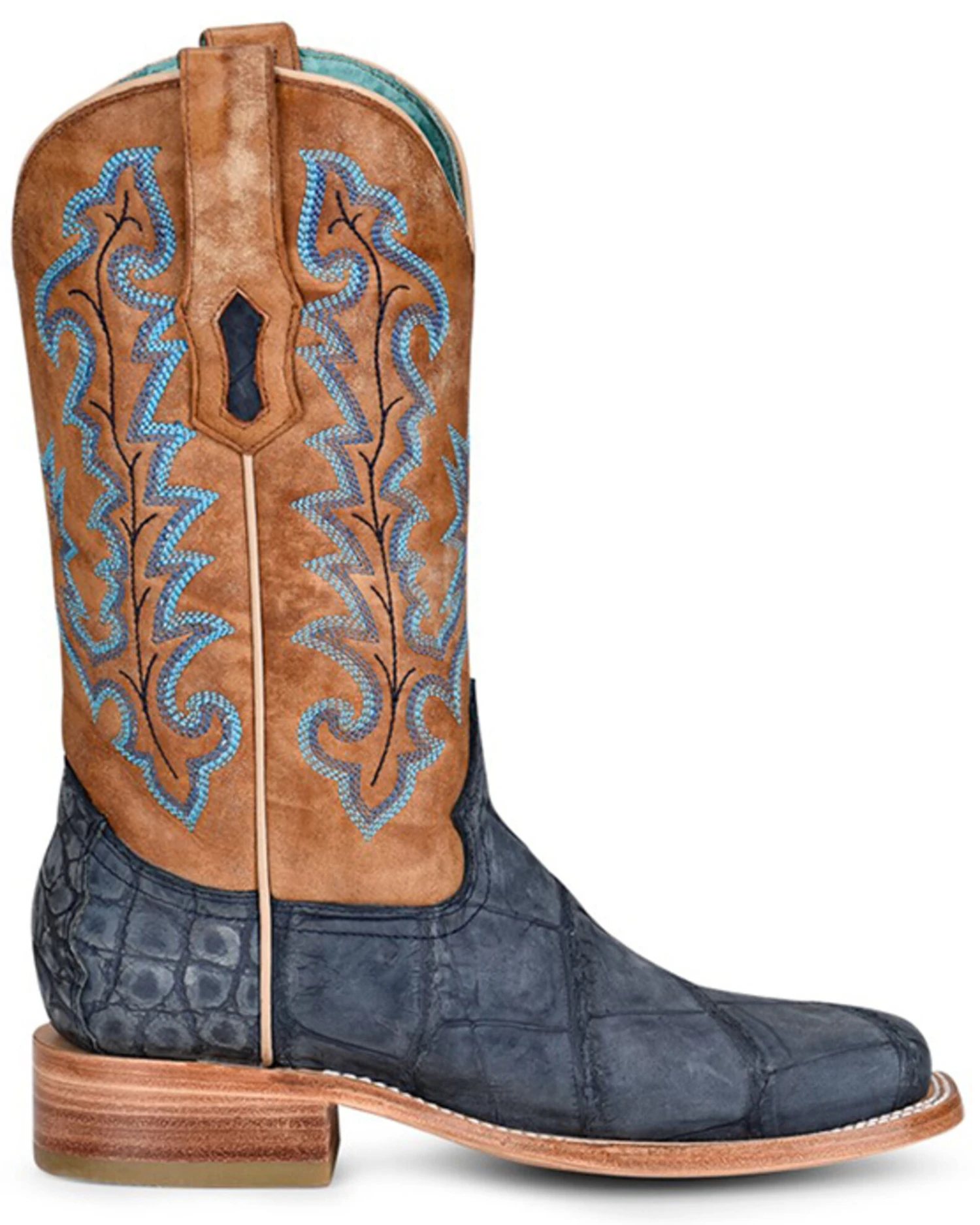 Corral Women's Exotic Alligator Skin Western Boots - Broad Square Toe - Image 2