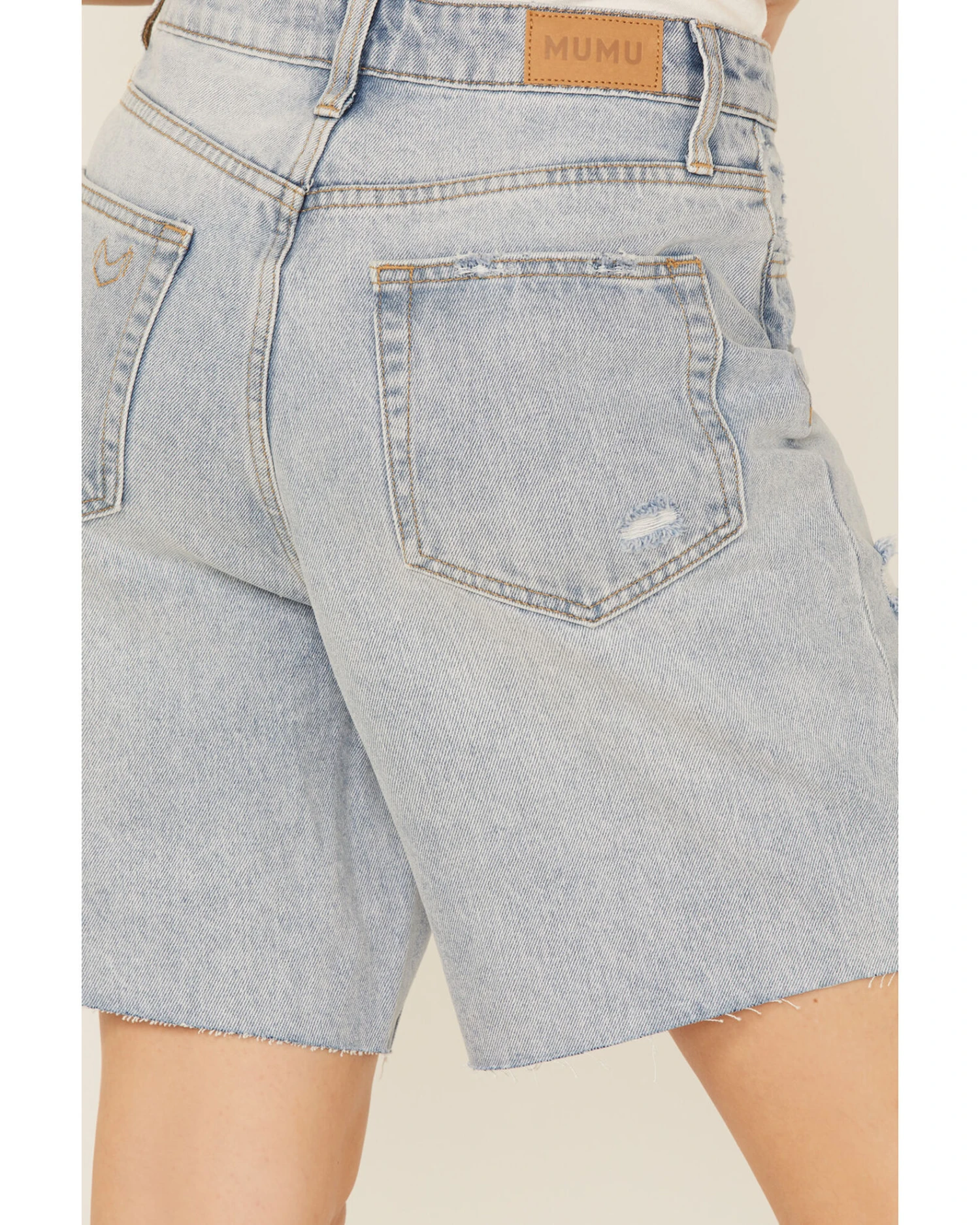 Show Me Your Mumu Women's Brentwood Distressed Denim Jean Shorts - Image 2