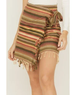 Tasha Polizzi Women's Monument Valley Serape Wrap Fringe Skirt