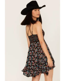 Free People Women's Adella Floral Print Sleeveless Slip Dress