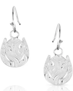 Montana Silversmiths Women's Gold & Turquoise Set In Stone Earrings