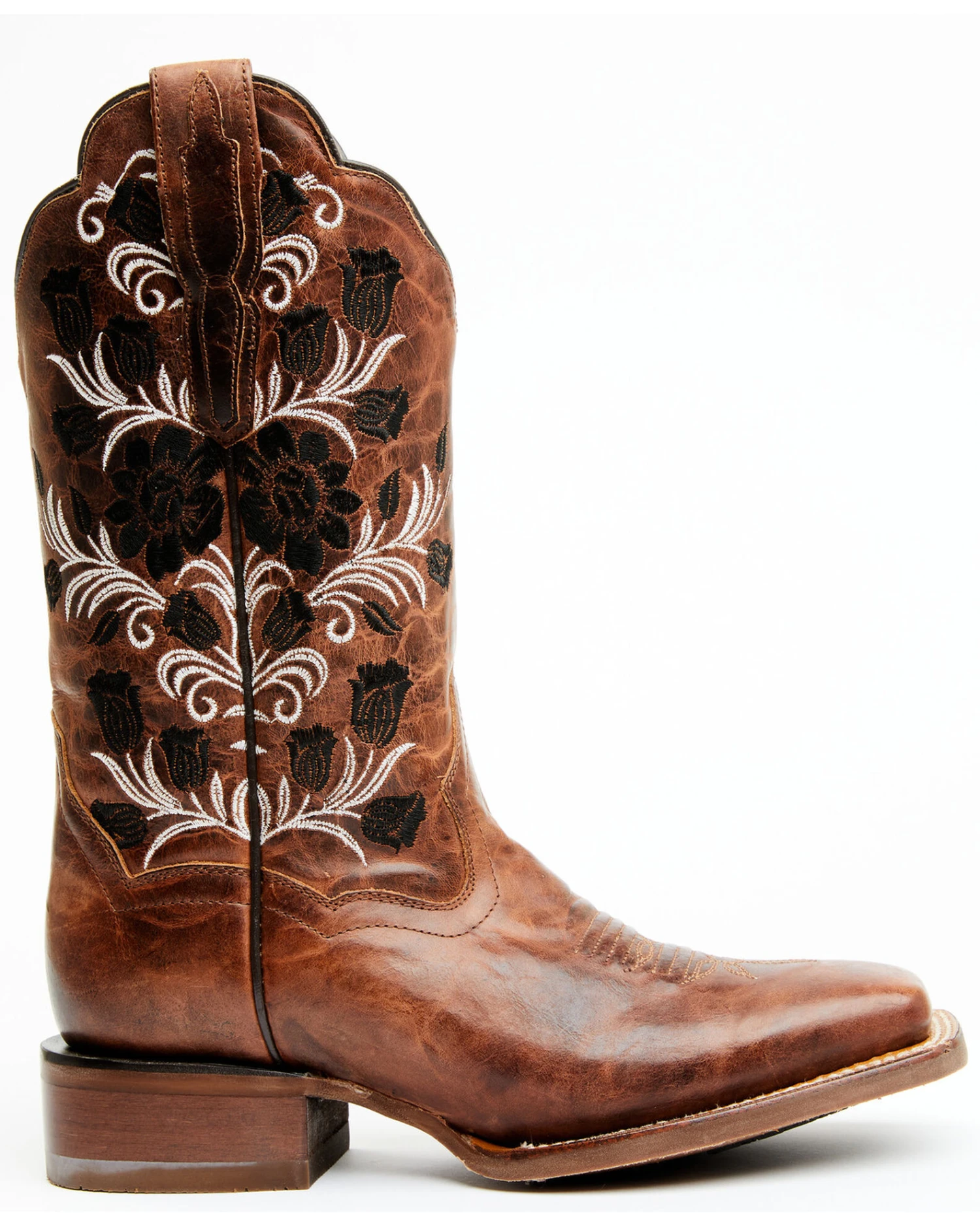 Dan Post Women's Athena Floral Embroidered Western Performance Boots - Broad Square Toe - Image 5