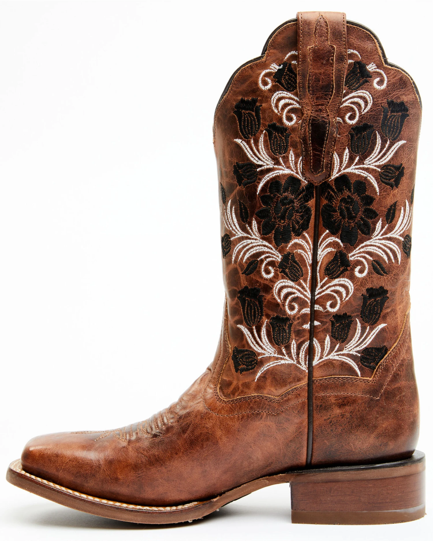 Dan Post Women's Athena Floral Embroidered Western Performance Boots - Broad Square Toe