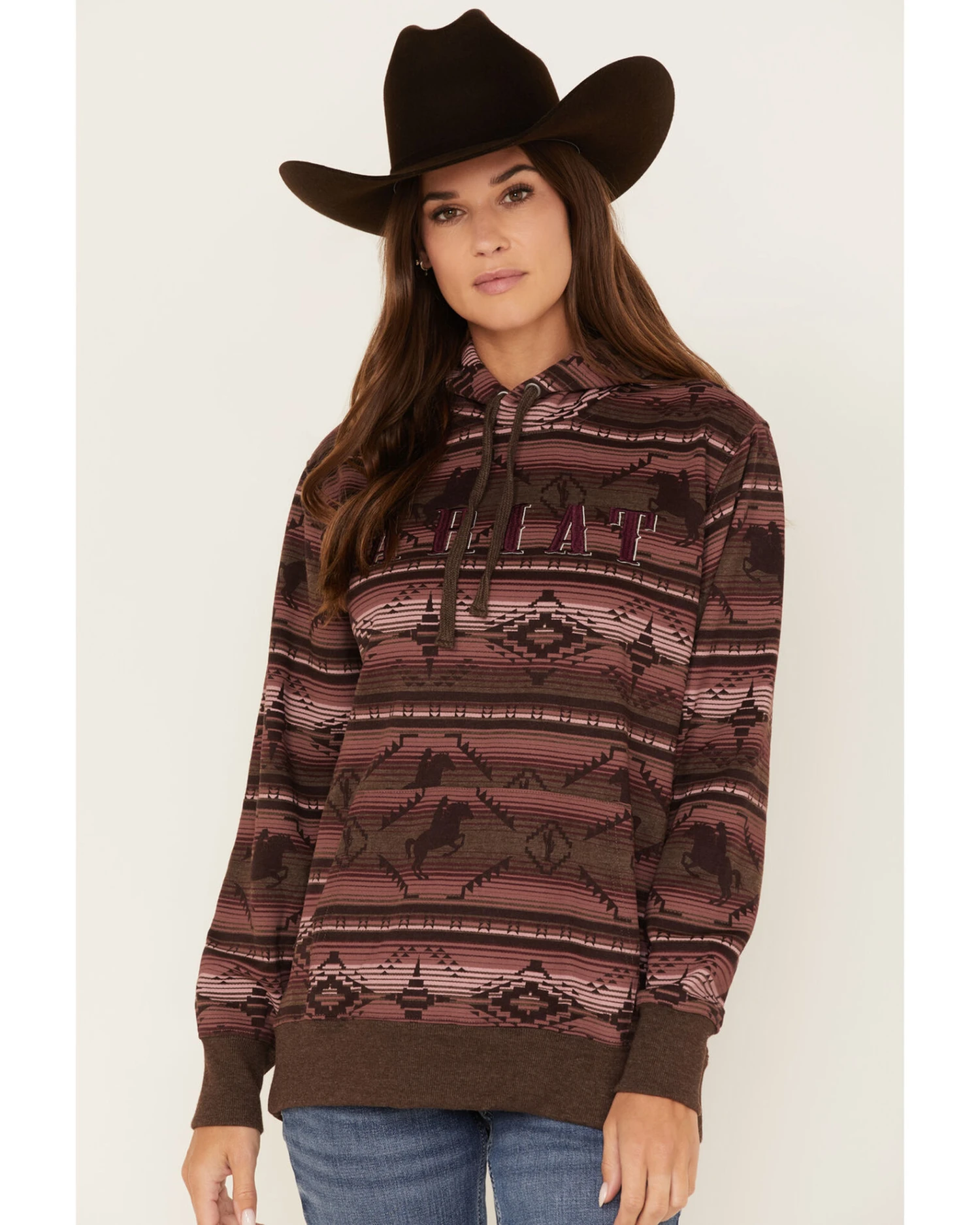 Ariat Women's R.E.A.L. Southwestern Serape Print Hoodie - Image 3