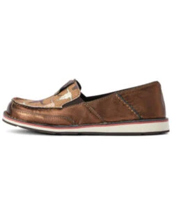 Ariat Women's Metallic Steerhead Print Casual Slip-On Cruiser - Moc Toe
