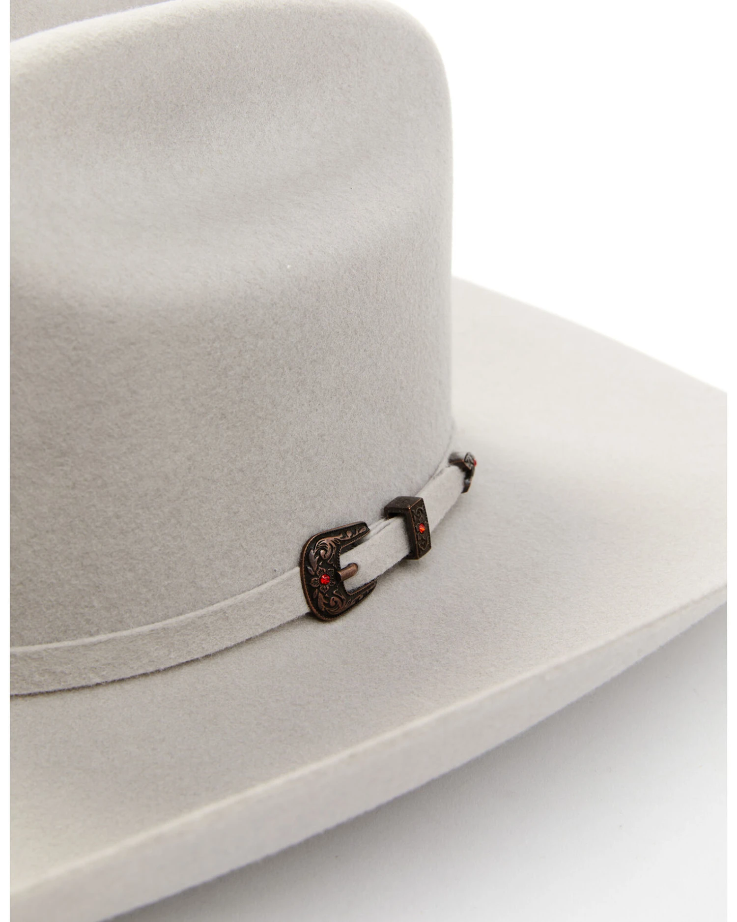 Cody James Men's 5X Self Band Cattleman Fur Blend Western Hat - Mist Gray - Image 2