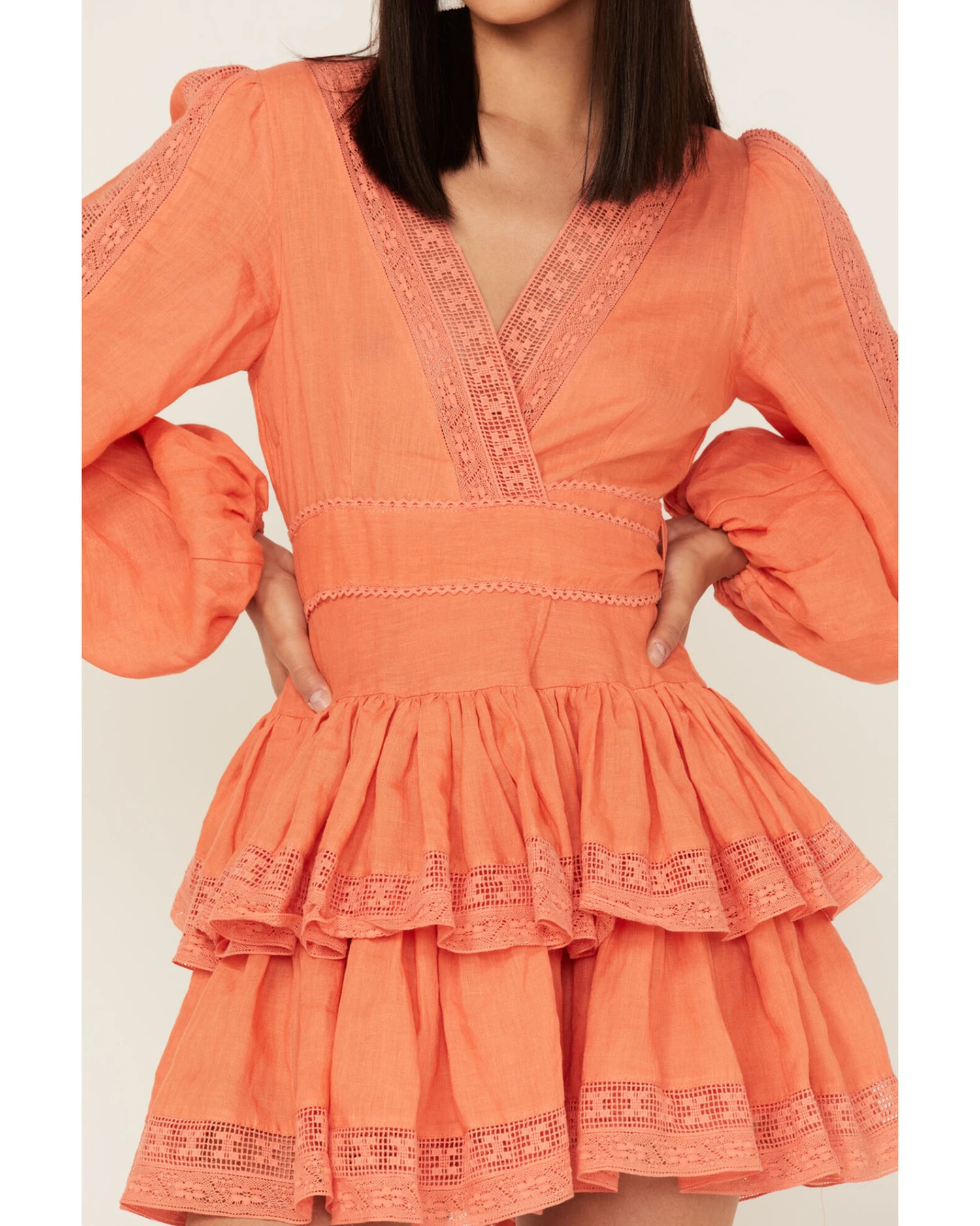 Maia Bergman Women's Mika Lace Tiered Dress - Image 2