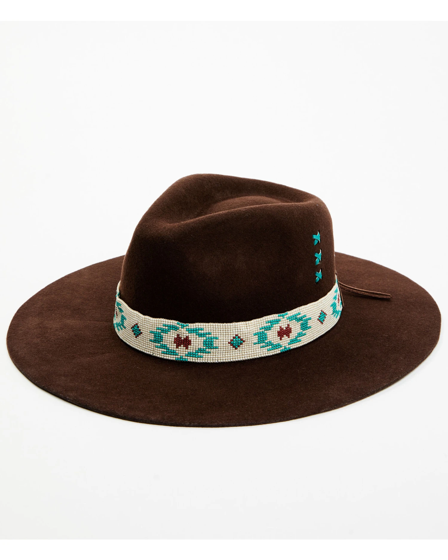 Idyllwind Women's Brown Beaded Oxbow Wool Felt Western Hat - Image 2