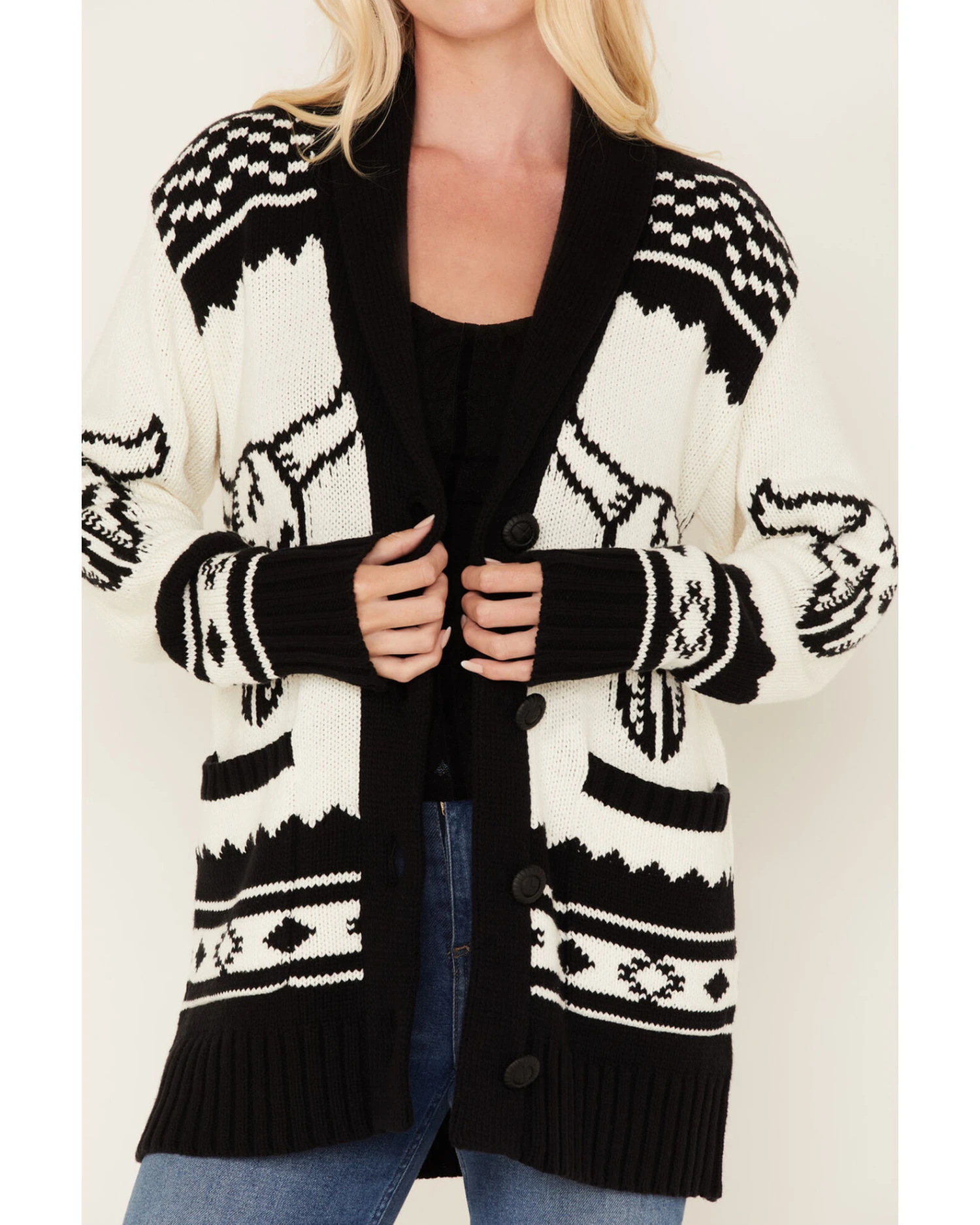 Idyllwind Women's Steer Head Knit Boyfriend Cardigan - Image 2