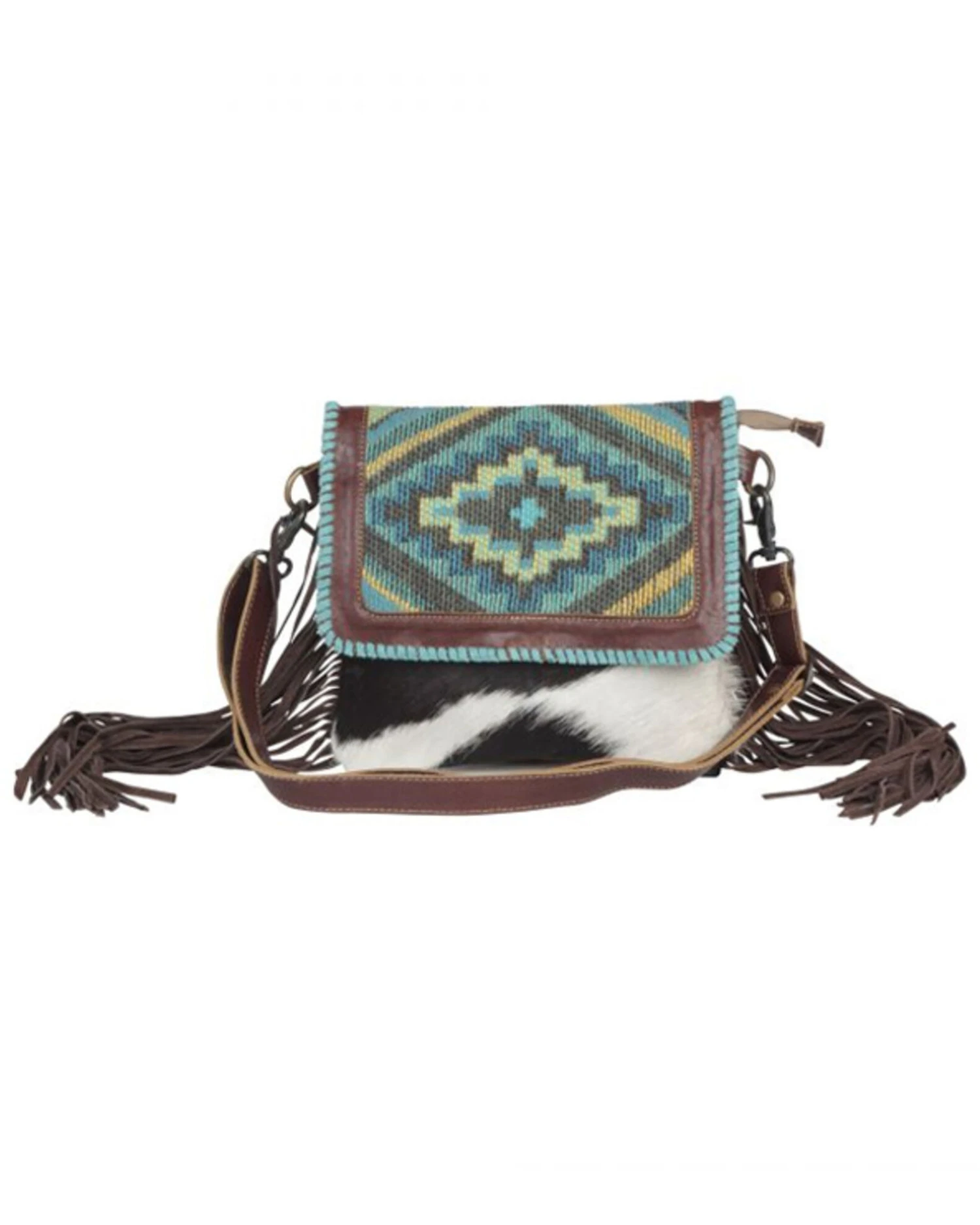 Myra Bag Women's Wild West Boho Hair-On Hide Bag