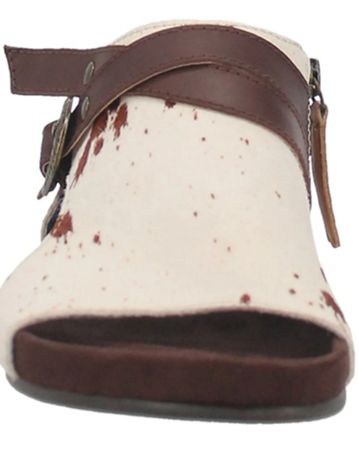Dingo Women's Savannas Hair On Hide Buckle Side-Zip Leather Sandals - Image 2