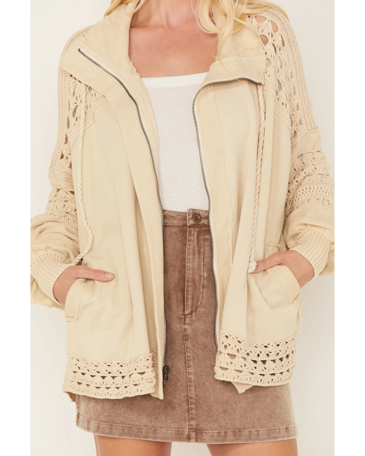 Free People Women's Dune Bug Crochet Cardigan - Image 4