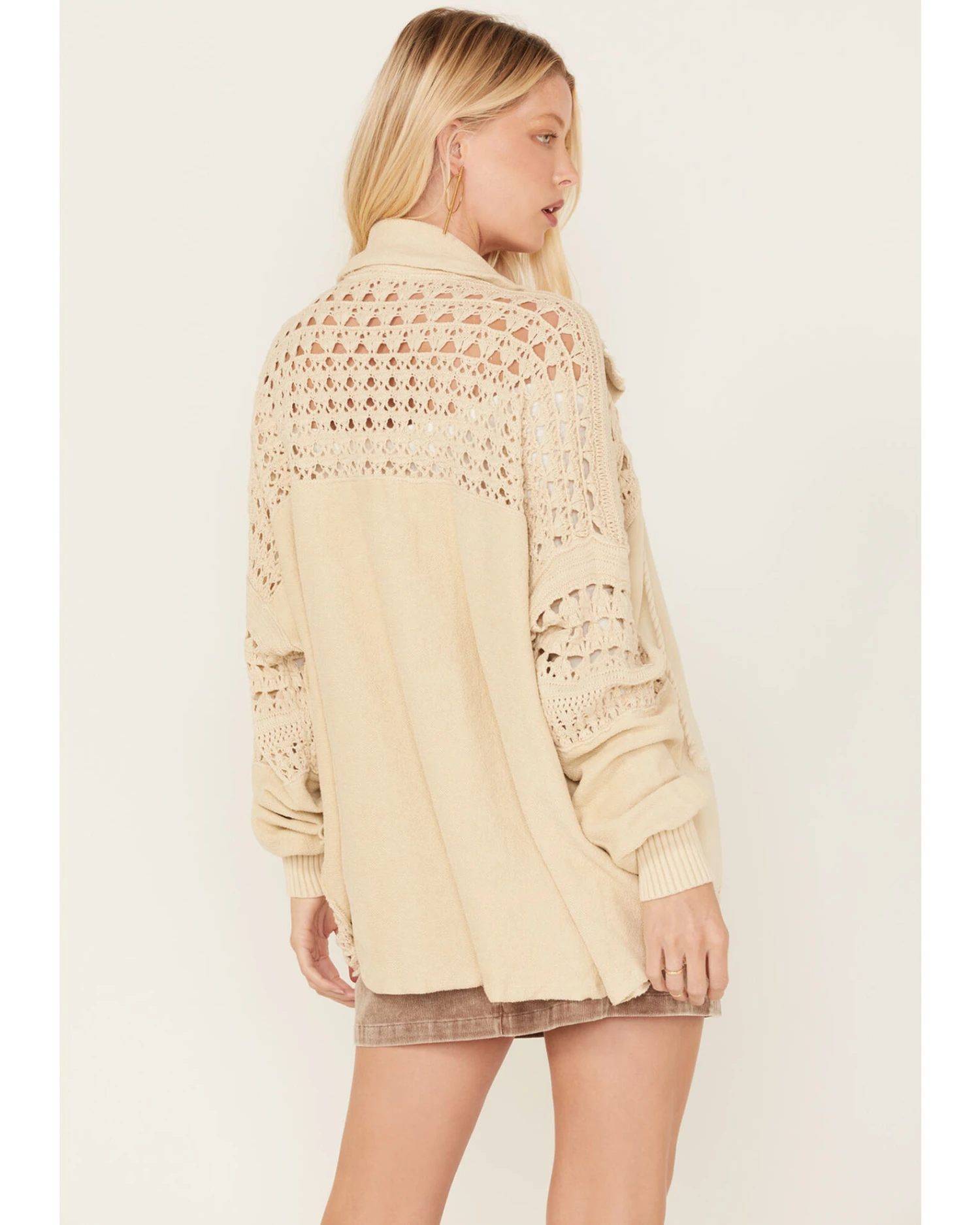 Free People Women's Dune Bug Crochet Cardigan - Image 2