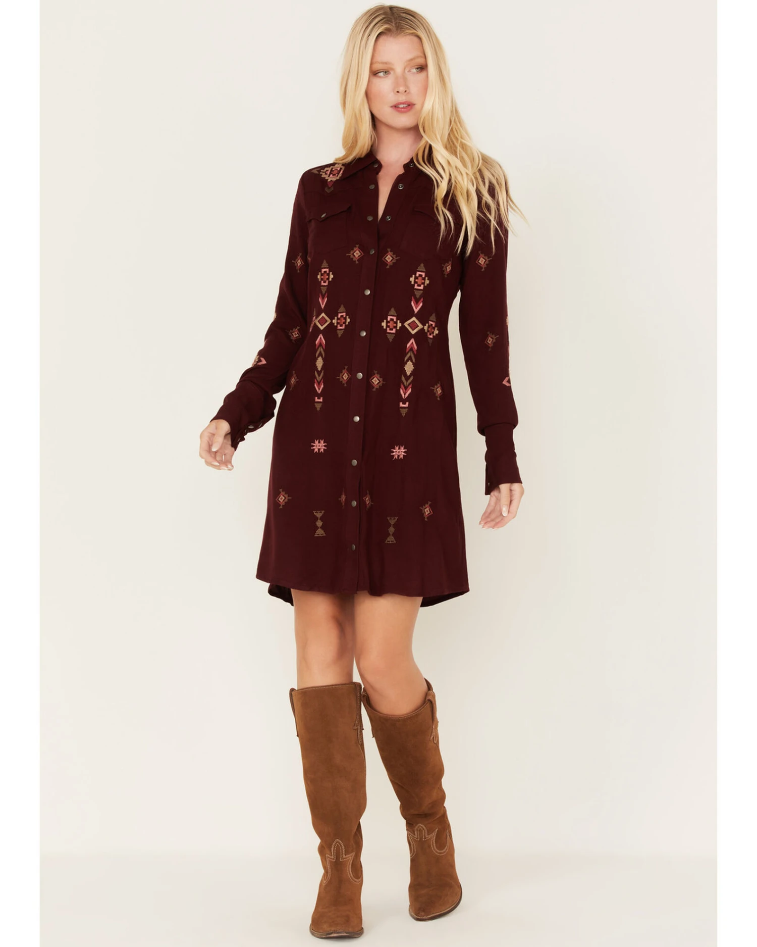 Stetson Women's Southwestern Embroidered Shirt Dress - Image 2