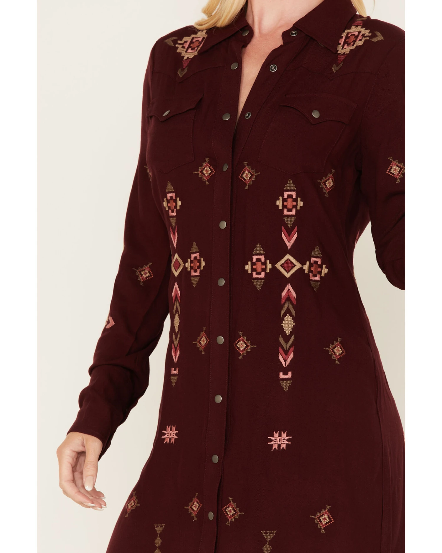 Stetson Women's Southwestern Embroidered Shirt Dress - Image 3