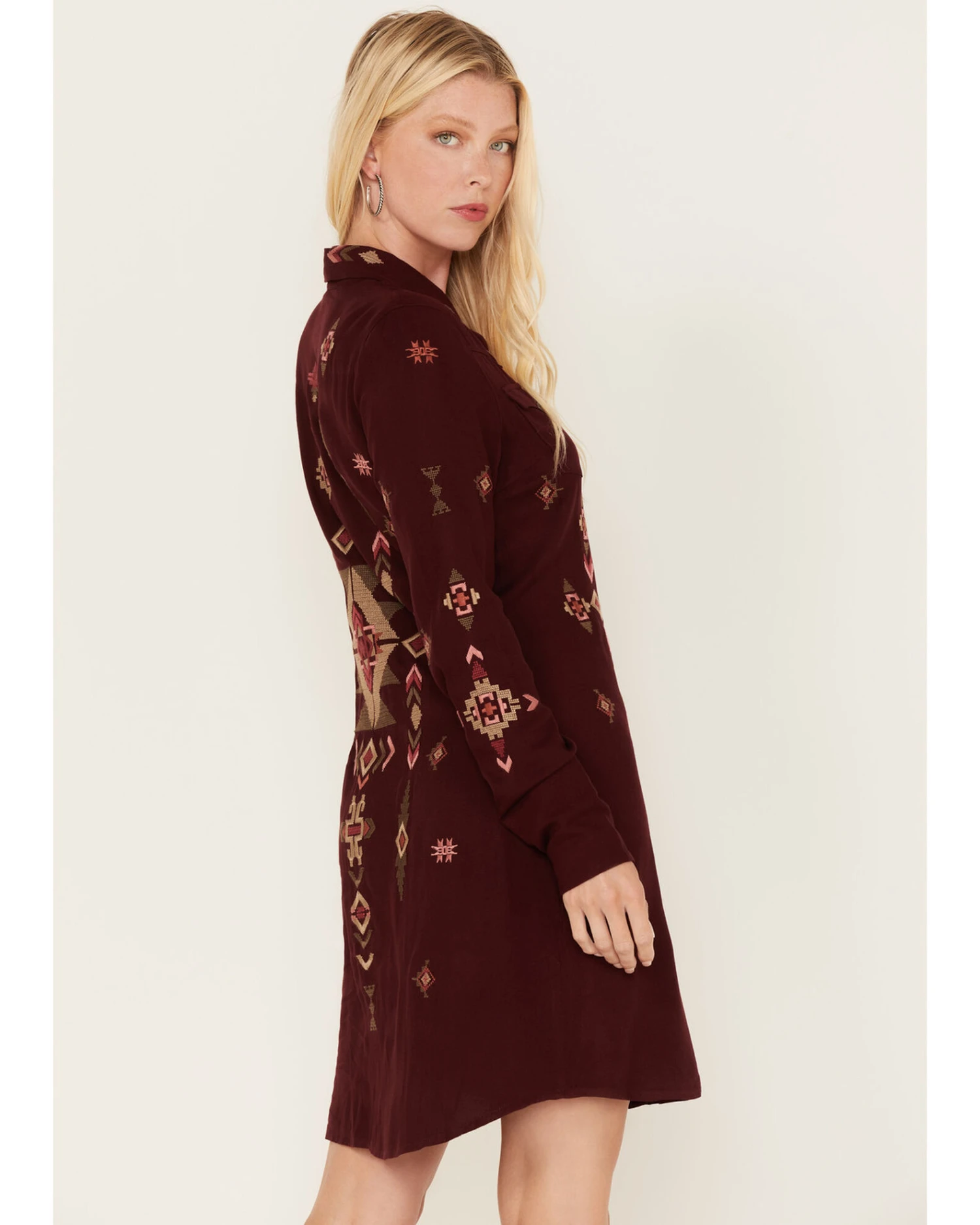 Stetson Women's Southwestern Embroidered Shirt Dress - Image 4