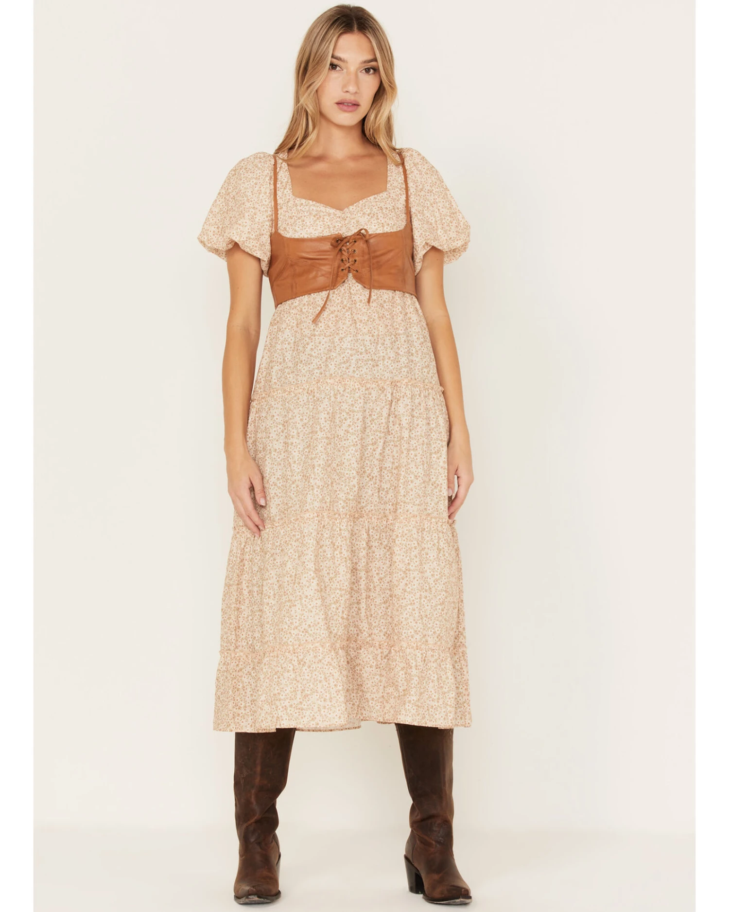 Free People Women's Hastings Leather Corset Belt