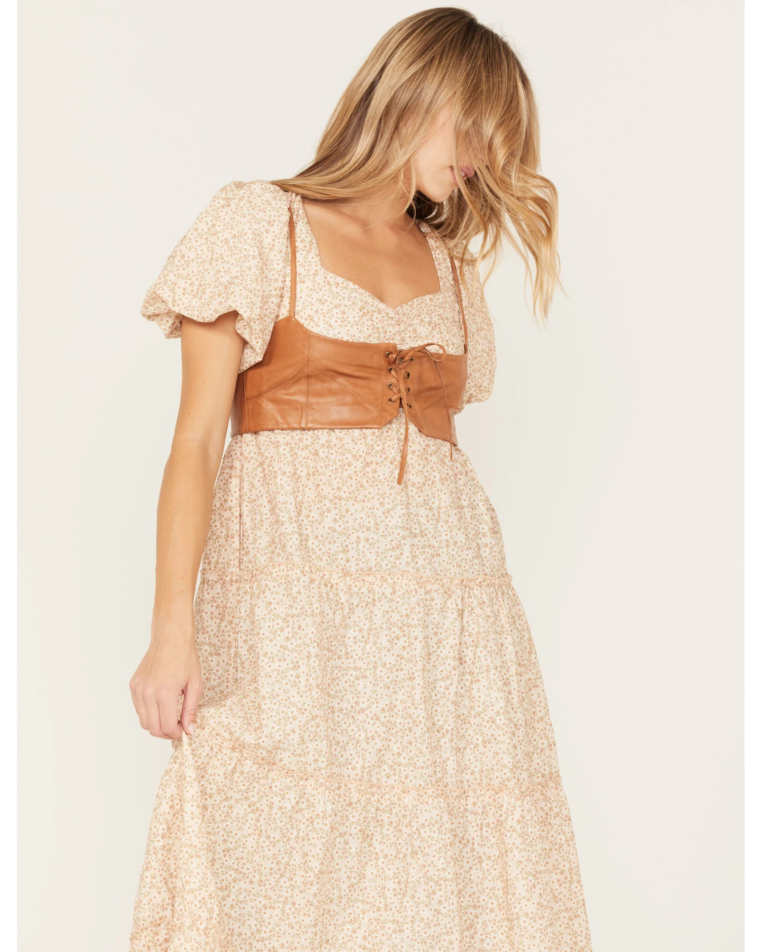 Free People Women's Hastings Leather Corset Belt - Image 4