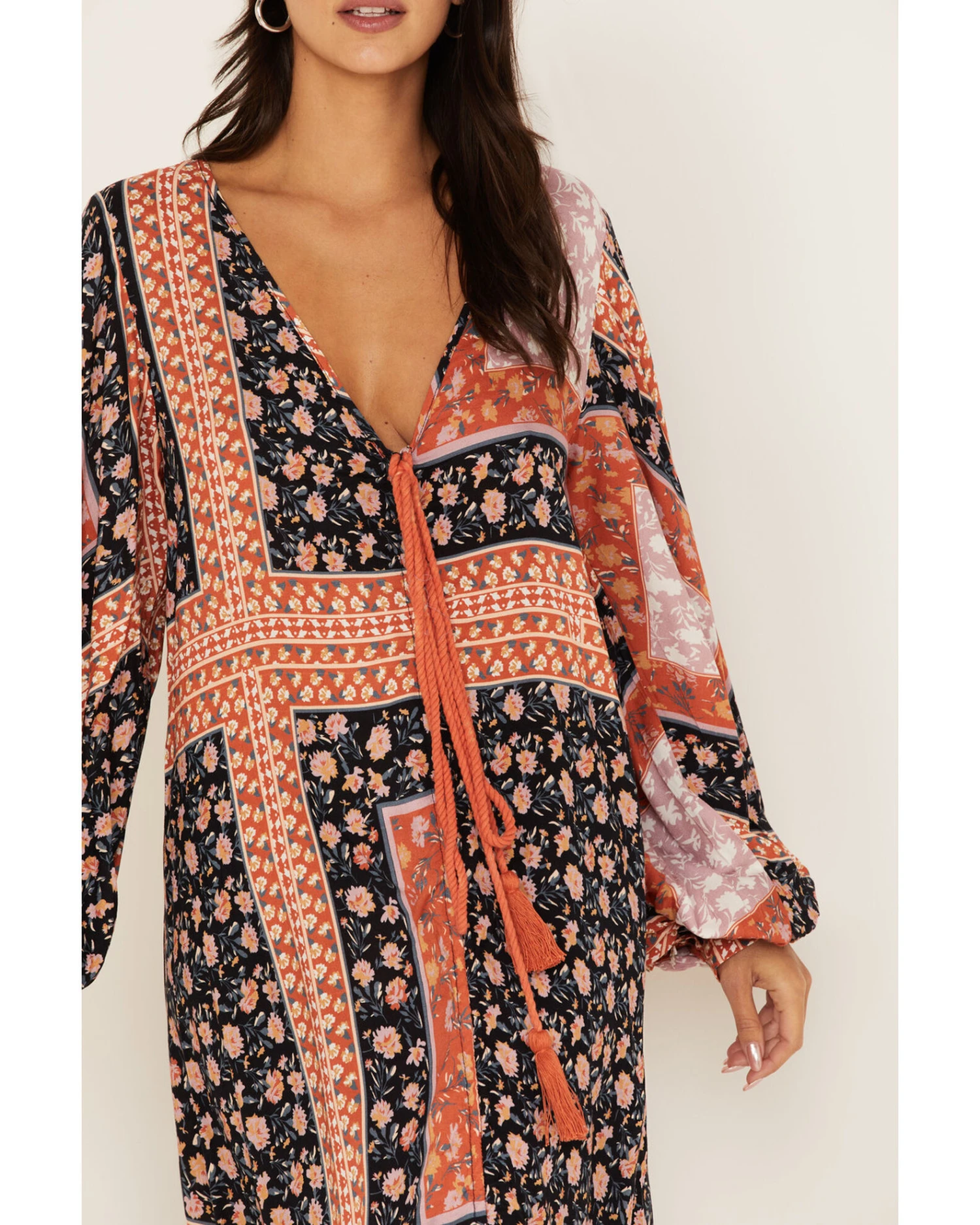 Jen's Pirate Booty Women's Roma La Perouse Floral Patchwork Print Maxi Dress - Image 2