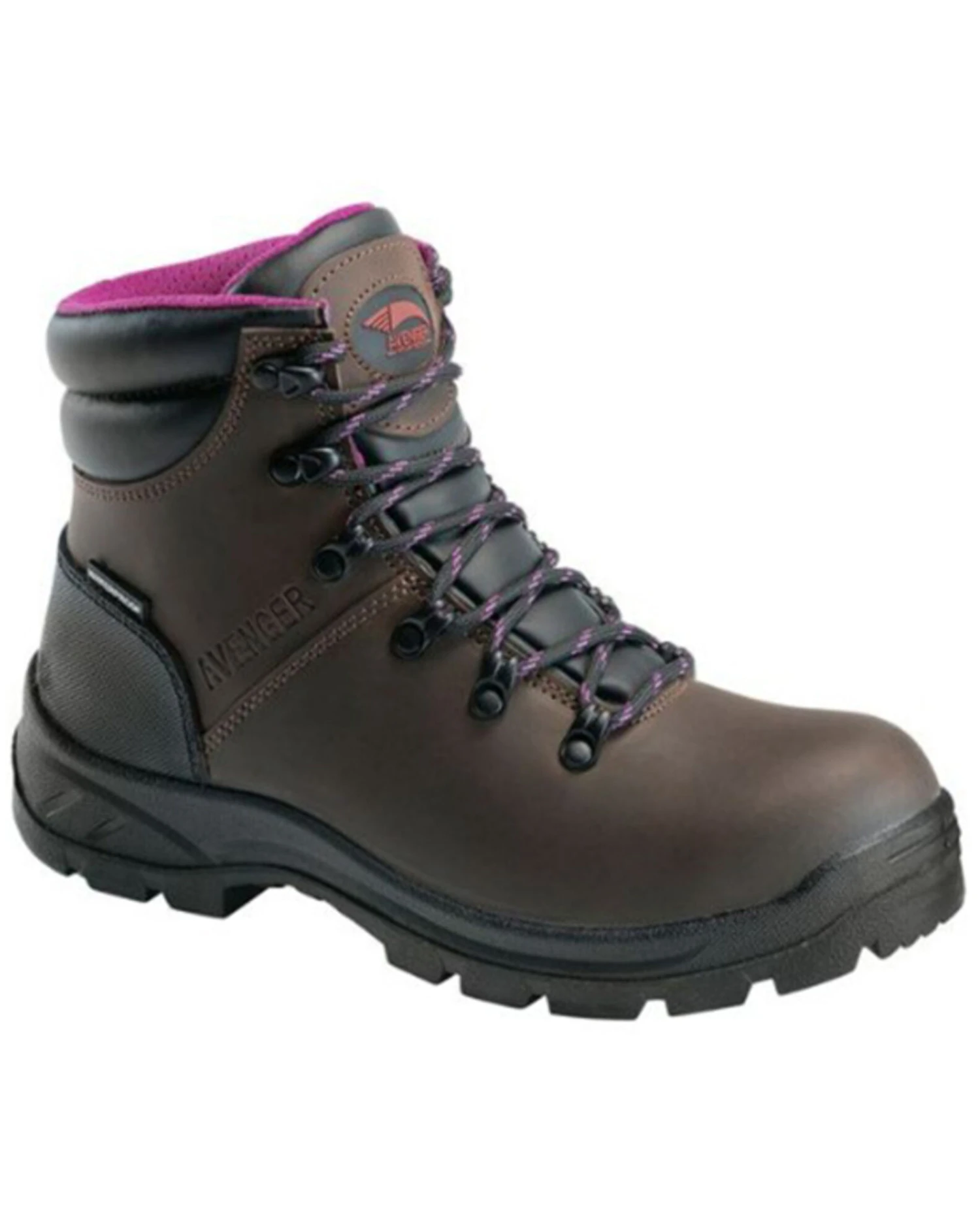 Avenger Women's Builder Mid 6" Lace-Up Waterproof Hiking Work Boot - Steel Toe - Image 2