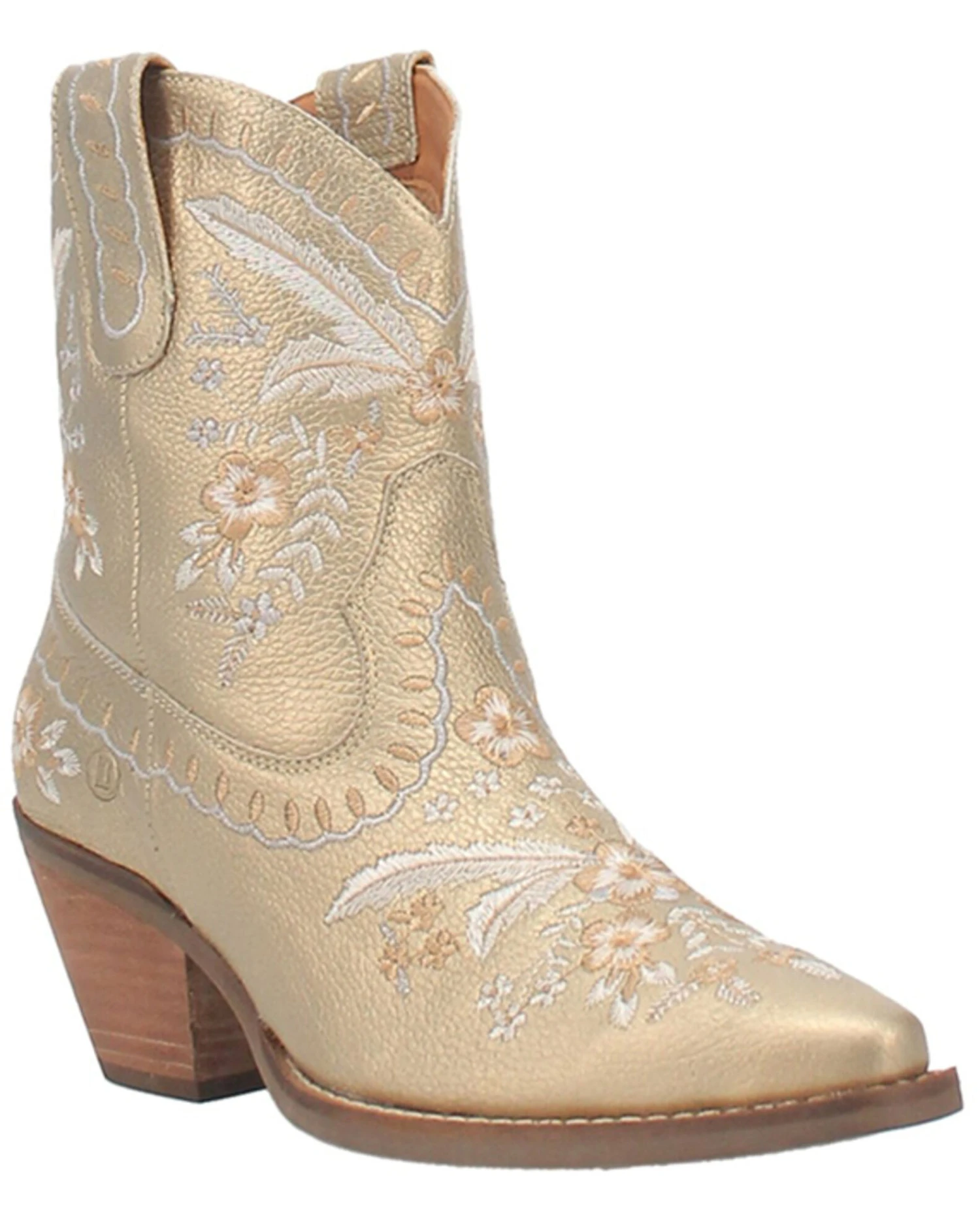 Dingo Women's Primrose Embroidered Floral Western Booties - Snip Toe - Image 3