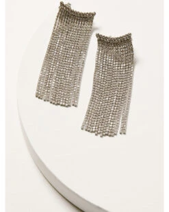 Wonderwest Women's Rhinestone Fringe Ear Crawler Earrings