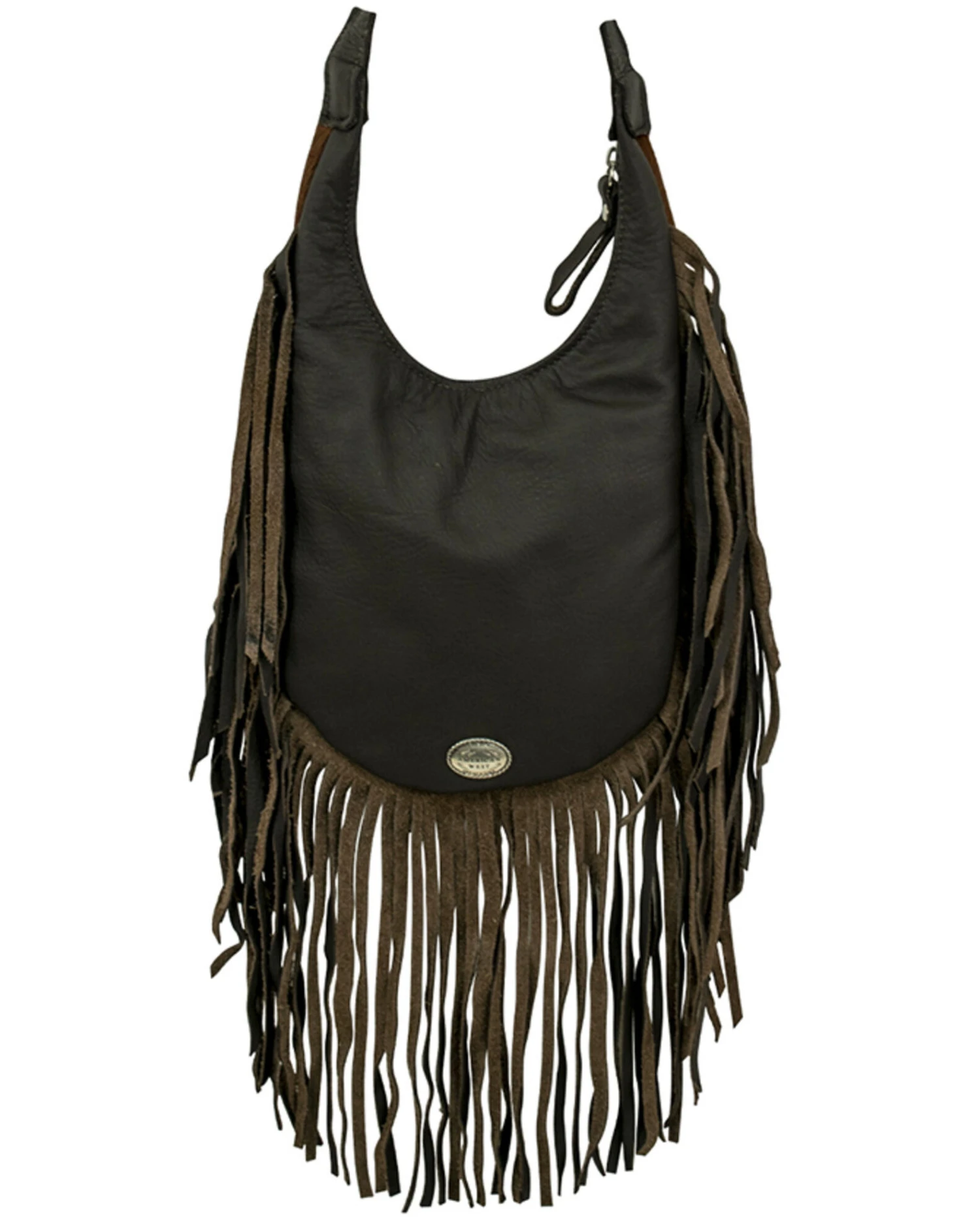 American West Women's Studded Fringe Crossbody