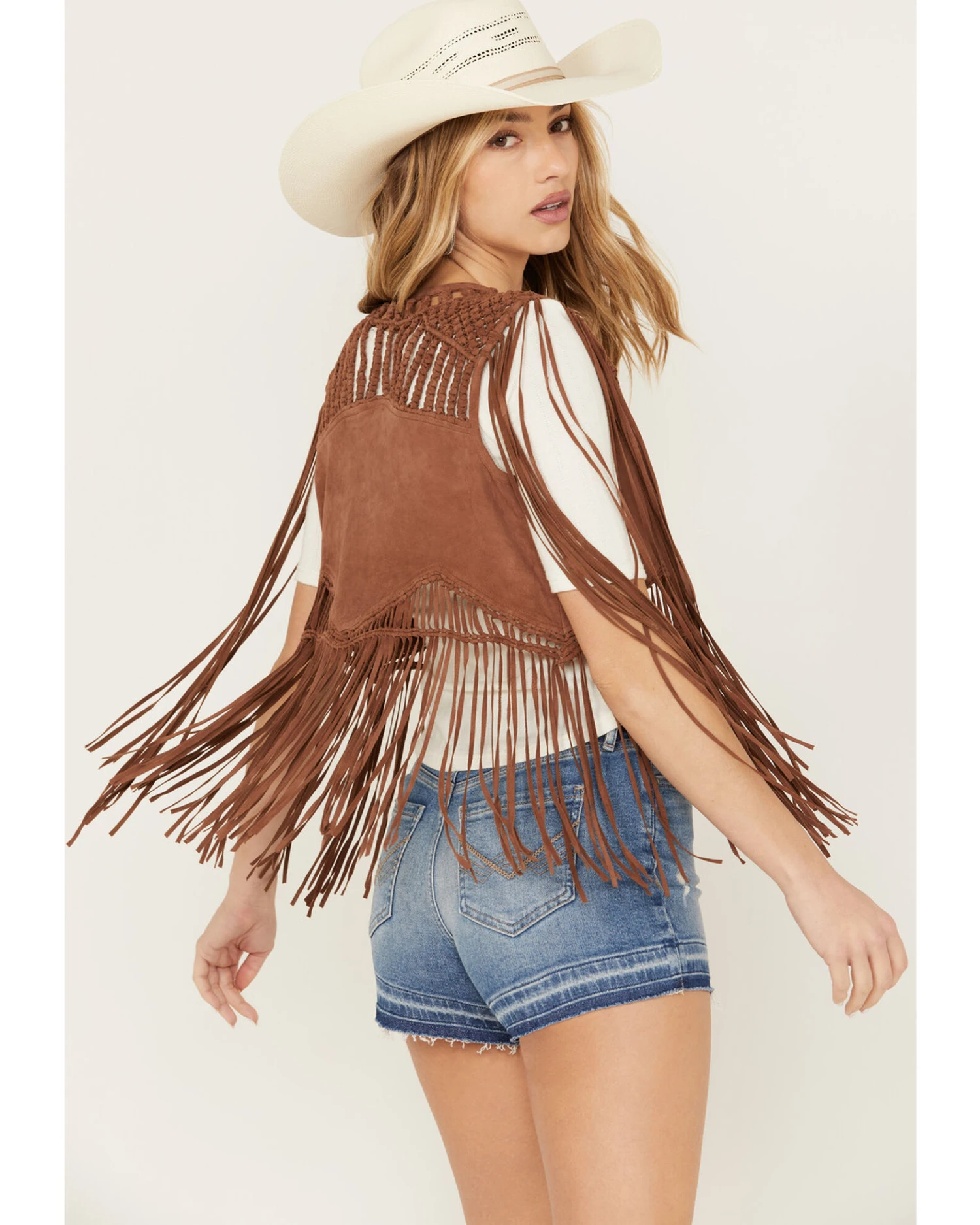 Idyllwind Women's Ennis Suede Crochet Vest - Image 4