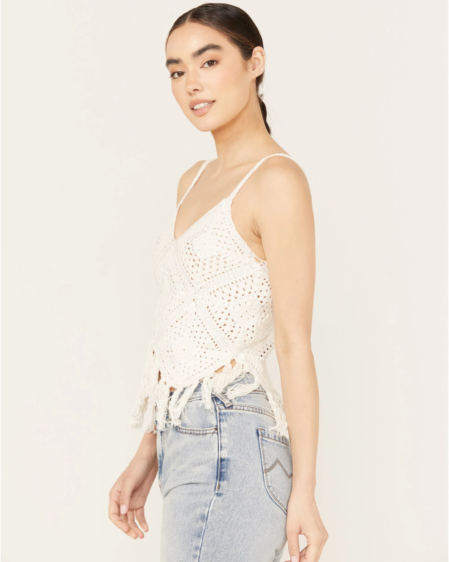 Shyanne Women's Crochet Fringe Tank - Image 2